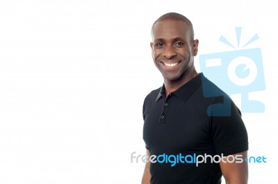 Smiling Handsome African Guy Stock Photo