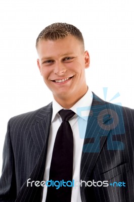 Smiling Handsome Businessman Stock Photo