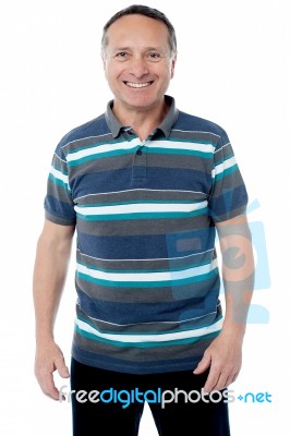 Smiling Handsome Man Standing Stock Photo