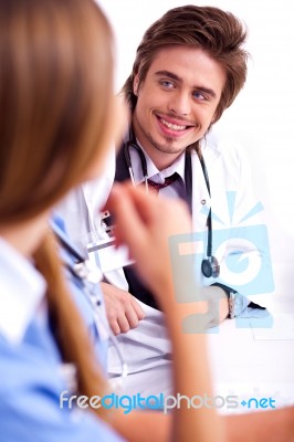 Smiling Male Doctor Stock Photo