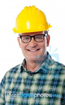 Smiling Matured Architect Stock Photo