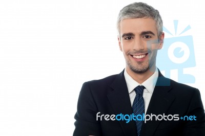 Smiling Middle Aged Businessman Stock Photo