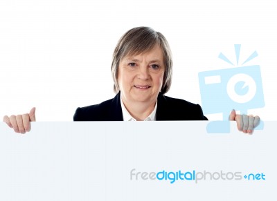 Smiling Old Businesswoman Stock Photo