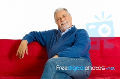 Smiling Old Man Stock Photo