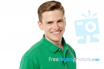 Smiling Portrait Of A Young Cool Guy Stock Photo