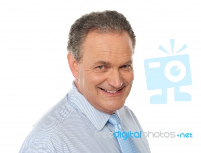 Smiling Senior Male Executive Stock Photo