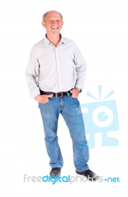 Smiling Senior Man Stock Photo