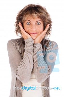 Smiling Senior Woman Stock Photo