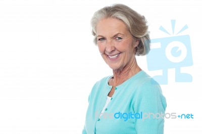 Smiling Senior Woman Portrait Stock Photo