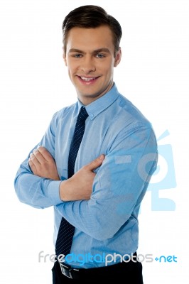 Smiling Successful Businessman Stock Photo