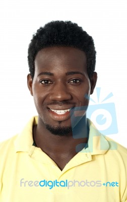Smiling Young African Guy Stock Photo