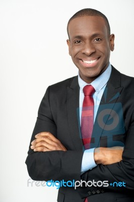 Smiling Young Business Executive Stock Photo