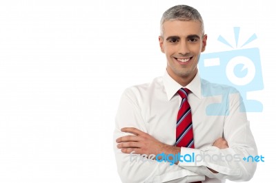 Smiling Young Business Executive Stock Photo