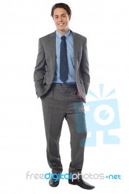 Smiling Young Businessman Stock Photo