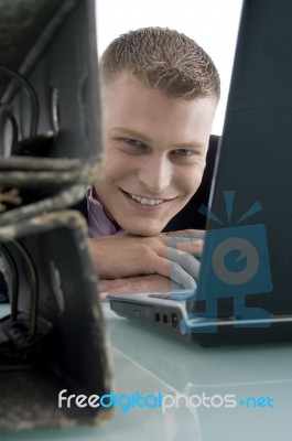 Smiling Young Businessman Stock Photo