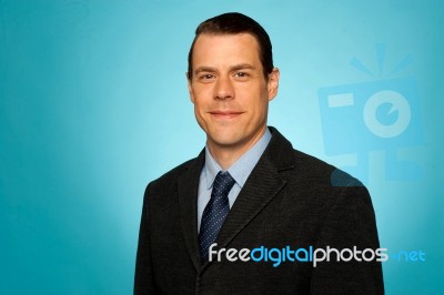 Smiling Young Businessman Stock Photo