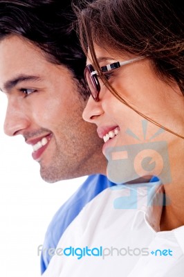 Smiling Young Couple Stock Photo