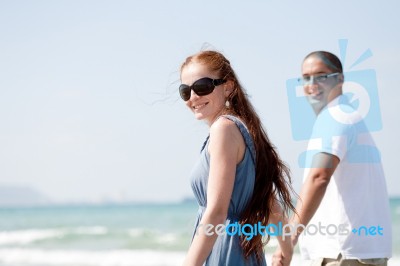 Smiling Young Couple Stock Photo