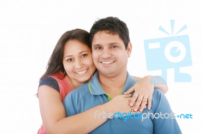 Smiling Young Couple Stock Photo