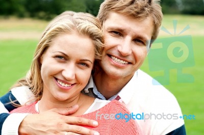 Smiling Young Couples Stock Photo