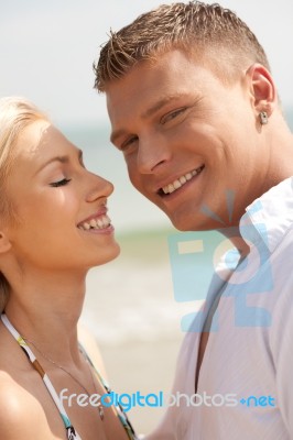 Smiling Young Couples Stock Photo