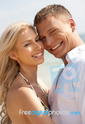 Smiling Young Couples Stock Photo