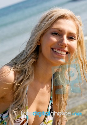 Smiling Young Girl Stock Photo