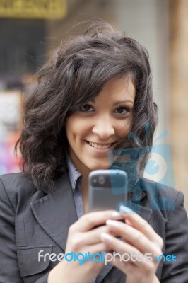 Smiling Young Lady Stock Photo