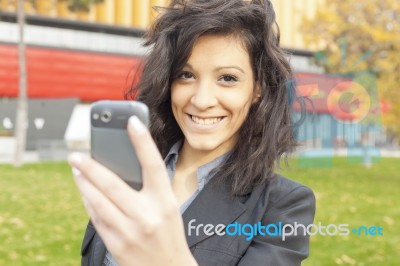 Smiling Young Lady Stock Photo