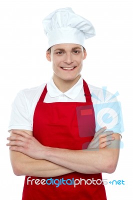 Smiling Young Male Chef Stock Photo