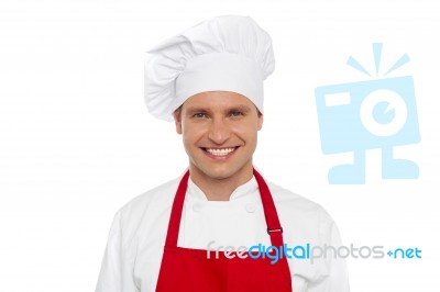 Smiling Young Male Chef Stock Photo