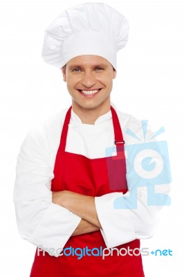 Smiling Young Male Chef Stock Photo