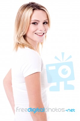 Smiling Young Woman Stock Photo