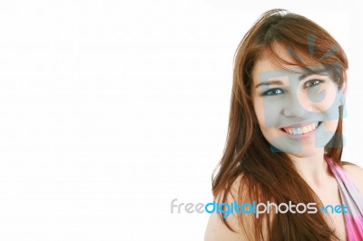 Smiling Young Woman Stock Photo