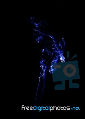 Smoke In Black Background Stock Photo