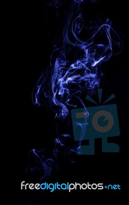 Smoke In Black Background Stock Photo