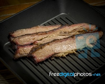 Smoked Beef Brisket Stock Photo