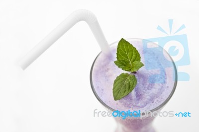 Smoothie With Straw Stock Photo