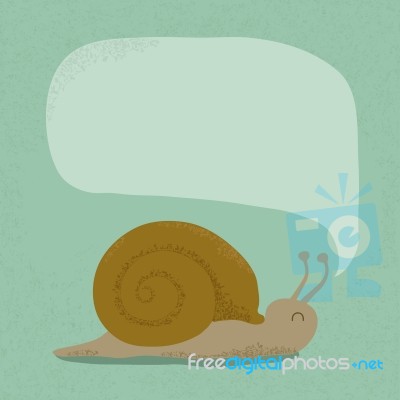 Snail Bubble Speech Stock Image