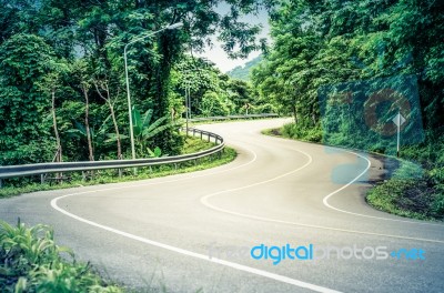 Snake Curved Road Stock Photo