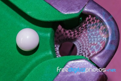 Snooker Ball On Snooker Table Stock Photo