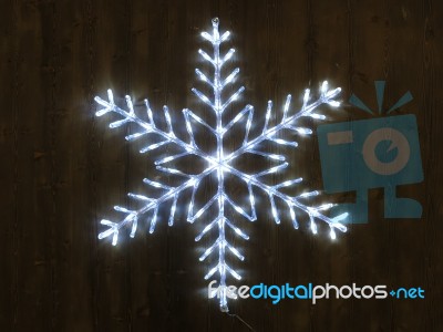 Snow Flake Light Stock Photo