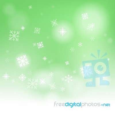 Snow Flakes Background Shows Snow Falling Or Wintertime Stock Image