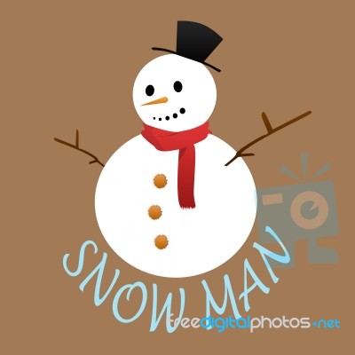 Snow Man Stock Photo