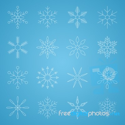 Snowflake Christmas Line Icon Editable Stroke Stock Image