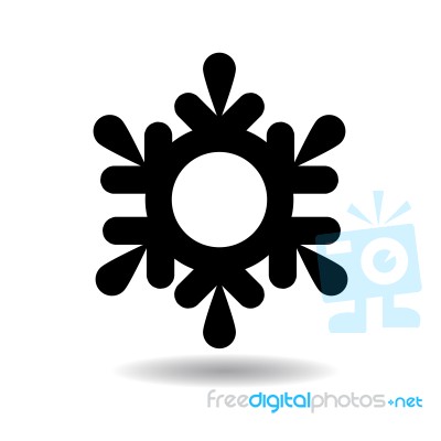 Snowflake Icon  Illustration Eps10 On White Background Stock Image