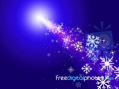 Snowflake Stars Indicates New Year And Congratulation Stock Image