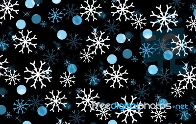 Snowflakes On Dark Background Stock Image