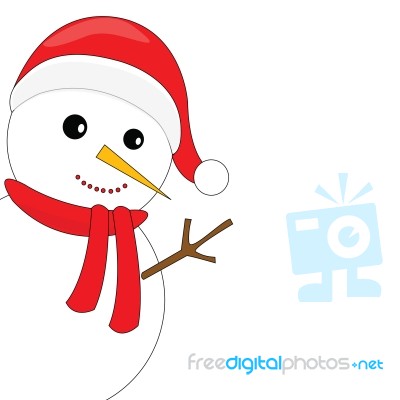 Snowman Card Stock Image