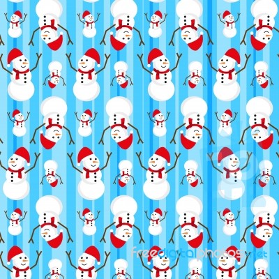 Snowman Pattern Stock Image